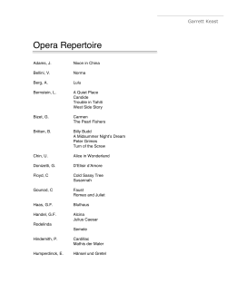 Opera Repertoire