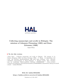 Collecting manuscripts and scrolls in Ethiopia - Hal-SHS