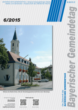 Zeitschrift "Bayerischer Gemeindetag" 06/2015