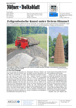 H&ouml;fner Volksblatt - M&ocirc;tiers 2015