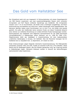 Das Gold vom Hallst&auml;tter See