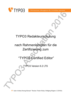 TYPO3 Certified Editor