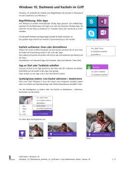 Windows 10 Startmenü und Kacheln im Griff