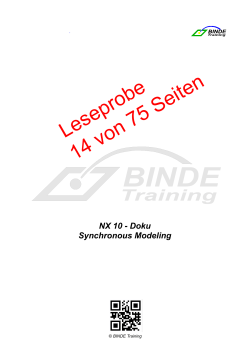 Leseprobe Synchronous Modeling NX10 - NX-Doku
