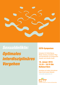 Sexualdelikte: Optimales interdisziplin&auml;res Vorgehen