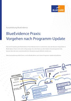 BlueEvidence Praxis: Vorgehen nach Programm