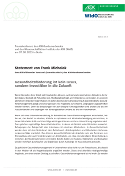 Statement Frank Michalak - AOK
