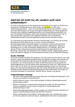 Jetzt bin ich nicht nur alt, sondern auch noch sehbehindert?