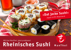 Rheinisches Sushi - sushitaxi ManThei Düsseldorf