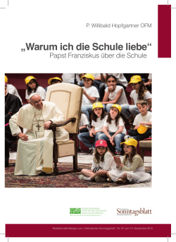 Schulbeginn mit Papst Franziskus