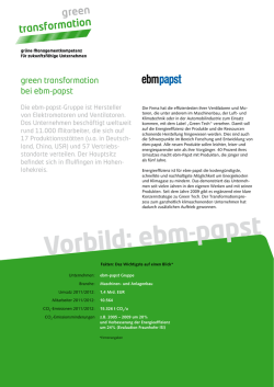 ebm-papst - Green Transformation
