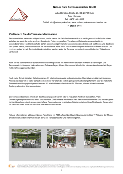 Nelson Park Terrassendächer GmbH Verlängern Sie die