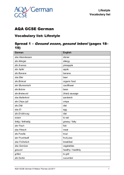 AQA GCSE German - Anthony Gell School