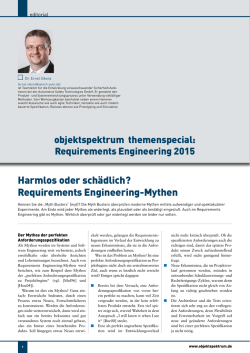 Harmlos oder sch&auml;dlich? Requirements Engineering