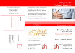 Montags im JoHo - St. Josefs