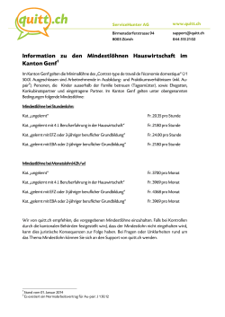 Information zu den Mindestl&ouml;hnen Hauswirtschaft im