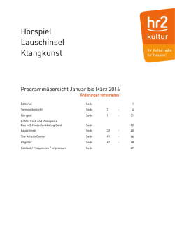 H&ouml;rspiel Lauschinsel Klangkunst