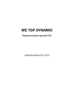 Halbjahresbericht - We-Top