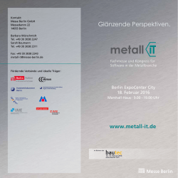 metall IT Kongressprogramm 2016