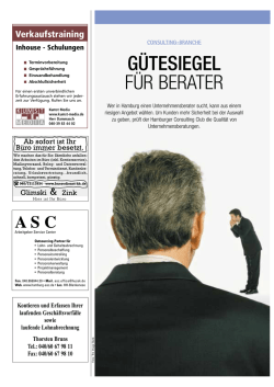 g&uuml;tesiegel f&uuml;r berater - Hamburger Consulting Club eV