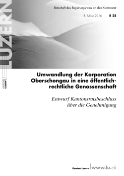 Umwandlung der Korporation Oberschongau in eine öffentlich