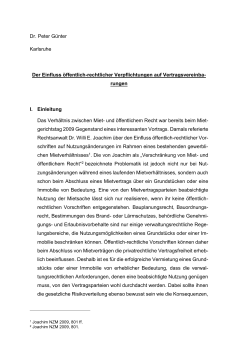 Der Einfluss öffentlich-rechtlicher Verpflichtungen auf