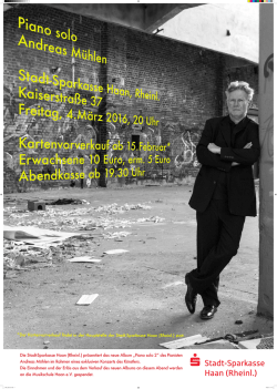 Die Stadt-Sparkasse Haan (Rheinl.) pr&auml;sentiert das neue Album