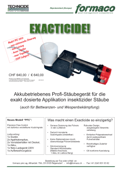Akkubetriebenes Profi-Stäubegerät für die exakt dosierte Applikation