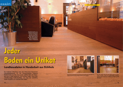 Jeder Boden ein Unikat - Landhausdielen in
