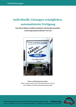 Individuelle L&ouml;sungen erm&ouml;glichen automatisierte Fertigung