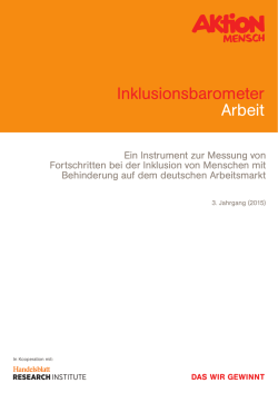 Inklusionsbarometer Arbeit