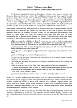 Gl&uuml;ck und Lebenszufriedenheit f&uuml;r Menschen mit Autismus