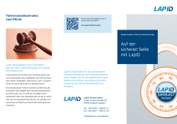 Auf der sicheren Seite mit LapID Als PDF