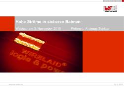 Hohe Str&ouml;me in sicheren Bahnen