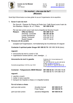 Ün mortori in famiglia - che esa da far
