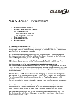 NEO by CLASSEN Verlegeanleitung (Text)