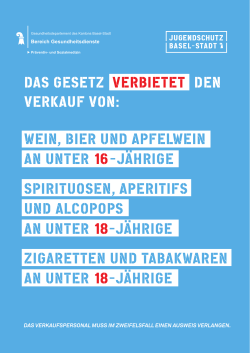 Plakat Jugendschutz Alkohol und Tabak (PDF, 2 Seiten, 801 KB)