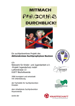 Broschüre Parcours Bautzen - Suchtprävention in Sachsen