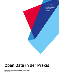 Open Data in der Praxis - Technologiestiftung Berlin