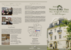 aktuellen Flyer - Hotel Weisses Haus Bad Kissingen