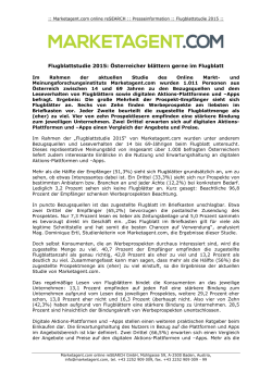 Flugblattstudie 2015: Österreicher blättern gerne