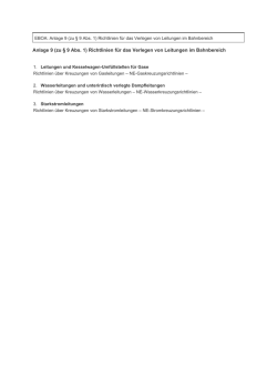 Richtlinien f&uuml;r das Verlegen von Leitungen im Bahnbereich