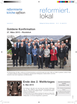 reformiert. lokal - Reformierte Kirche Opfikon