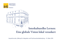 Interkulturelles Lernen: Eine globale Vision lokal verankert