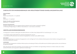 eine Checkliste - GRS