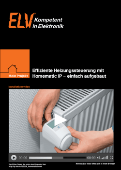 Effiziente Heizungssteuerung mit Homematic IP – einfach aufgebaut