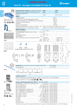 (Zubehör f. Serie 55) - Vorläufiges Datenblatt