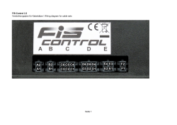 Seite 1 FIS-Control 2.2 Verdrahtungsplan für Kabelsätze / Wiring