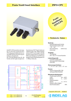 INFO-CPV Festo Ventil Insel Interface