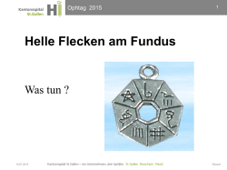 Helle Flecken am Fundus